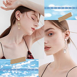 60 шт. 2-цветная плоская круглая фурнитура для сережек-гвоздиков из нержавеющей стали 304&nbsp;STAS-SC0008-56