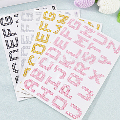 8 лист 4 цвета буквы a~z акриловые стразы горячей фиксации DIY-CP0012-52