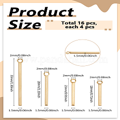 16 шт. 4 стиля подвески из нержавеющей стали 304&nbsp;STAS-LP0003-94G