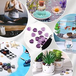 20 шт. окрашенный в сердце натуральный полосатый агат в форме сердца пальмовый камень G-FH0001-20