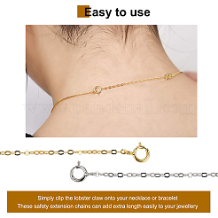 6 шт. 6 стиля 925 удлинитель цепи из стерлингового серебра&nbsp;FIND-SC0001-62