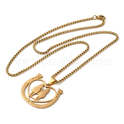 Подковы с парными подвесками из нержавеющей стали 201 для женщин и мужчин&nbsp;LS-NJEW-F324-04G