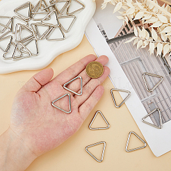 30 шт. пряжки из нержавеющей стали с треугольным кольцом&nbsp;STAS-DC0017-18