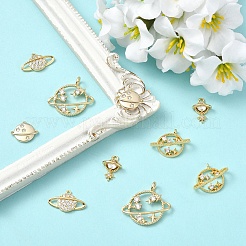 5 шт. 5 стиля латунные подвески с микропаве и кубическим цирконием&nbsp;KK-YW0004-16