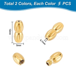 10 шт. 2-х цветные винтовые застежки из нержавеющей стали 304 STAS-UN0050-13