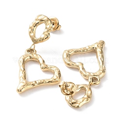 Серьги-гвоздики из нержавеющей стали 304 EJEW-H115-34G