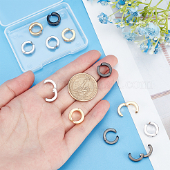 6 пара двухцветных сережек-манжет из нержавеющей стали 304 с ионным покрытием (IP) EJEW-UN0001-92