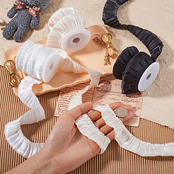 15 ярд двухцветной гофрированной шифоновой полиэстеровой ленты OCOR-TA0001-81