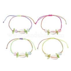 Браслеты ручной работы из натуральных смешанных ракушек каури BJEW-JB12512