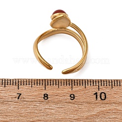 Регулируемые открытые манжетные кольца из нержавеющей стали 304 RJEW-A071-14G