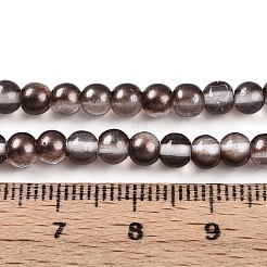 Запекание окрашенные прозрачные стеклянные бусины нити DGLA-N011-4mm-09