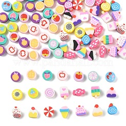 100шт 2 стиля ручной работы бусины из полимерной глины CLAY-FP0001-11A