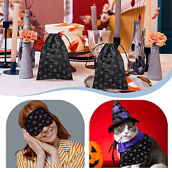 Полиэфирная ткань с принтом на хэллоуин&nbsp;DIY-WH0430-472C