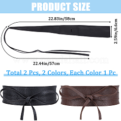 2 шт. 2-х цветные обхватывающие пояса из искусственной кожи&nbsp;AJEW-CP0008-08A