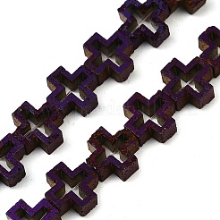 Гальванические бусины из натуральной лавы G-K388-02D