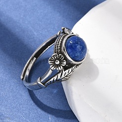 Природные лазурит кольца палец&nbsp;RJEW-A084-05AS-09