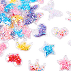 40 шт. 20 стиля Корона/звезда/сердце/бантик пластиковые кабошоны KY-TA0001-27