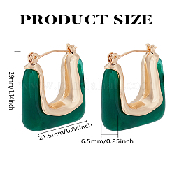 1 пара серег-колец из сплава со смолой для женщин&nbsp;EJEW-LP0004-71A