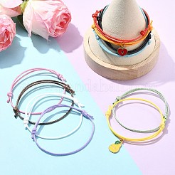 100шт 10 цвета регулируемый вощеный полиэстеровый шнур для изготовления браслетов&nbsp;BJEW-CJ00002