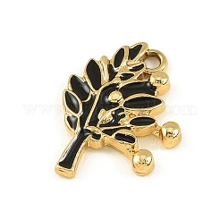 Подвески из сплава кофе с эмалью&nbsp;ENAM-B038-01G-05