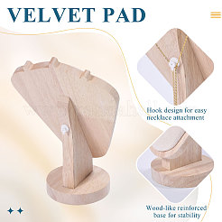 Деревянные подставки для ожерелий в форме бюста&nbsp;NDIS-WH0003-018A