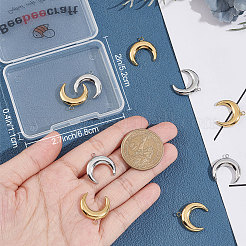 12 шт. 2-цветное ионное покрытие (IP) из нержавеющей стали 304 подвески STAS-BBC0002-05