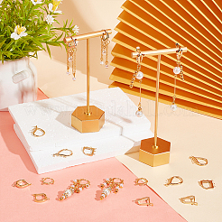 20 шт. 5 стиля латунная фурнитура для сережек-колец KK-HY0003-47