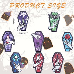 16шт 8 стильные непрозрачные акриловые подвески с принтом SACR-SZ0001-21