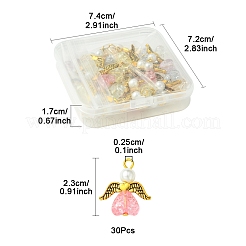 30шт. подвески-сердечки из акрила PALLOY-FS00024