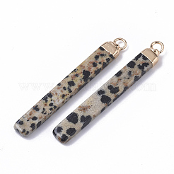 Верхние позолоченные подвески из натуральной далматинской яшмы G-S359-028G