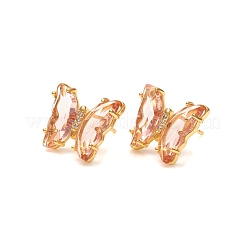 Стеклянные серьги EJEW-G277-01G