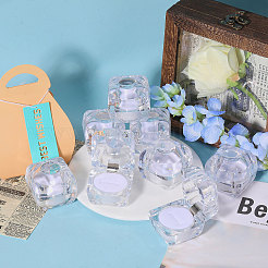 Квадратные пластиковые коробки для хранения колец с ева внутри AJEW-WH0472-43A