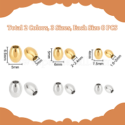 48 шт. 6 бусины из нержавеющей стали 304 STAS-UN0049-73