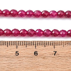 Нити бусин из красного корунда&nbsp;G-Z123-A01-4mm
