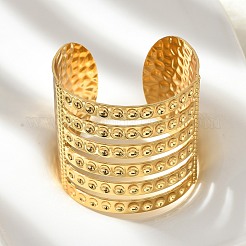 Браслеты-манжеты из нержавеющей стали 304 для женщин&nbsp;BJEW-Z096-06G