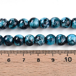 Выпечка окрашенные стеклянные бусины пряди X1-DGLA-N003-8mm-A08