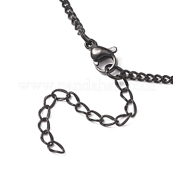 Подвеска в форме трапеции из натуральной черной раковины&nbsp;NJEW-JN05911