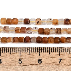 Природный желтый кварц нитей бисера G-RM2025-C31-B