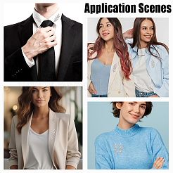 8 пара булавок из сплава листового металла для лацканов одежды рюкзака&nbsp;JEWB-HY0001-51P