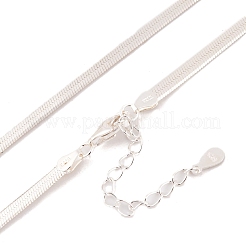 925 ожерелье цепи змейки стерлингового серебра NJEW-P300-01A-S