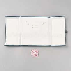 Квадратные бархатные шкатулки для хранения ожерелий и колец&nbsp;VBOX-WH0018-01