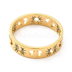 201 перстень из нержавеющей стали для женщин&nbsp;RJEW-M013-01G-1