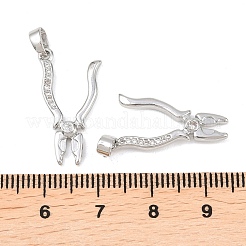 Латунные микропаве прозрачные подвески с фианитом&nbsp;KK-G549-16A-P