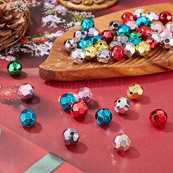 50шт непрозрачные акриловые бусины с покрытием&nbsp;PACR-TA0001-24