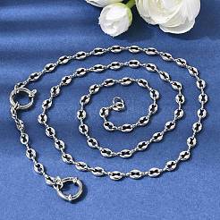 Цепочка из нержавеющей стали 201 толщиной 4.5 мм в форме кофейных зерен&nbsp;NJEW-K302-15P