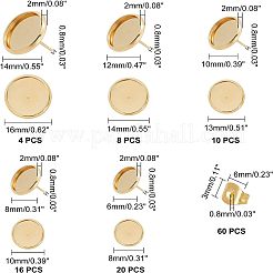 Фурнитура для сережек-гвоздиков из нержавеющей стали 304 STAS-UN0008-82G