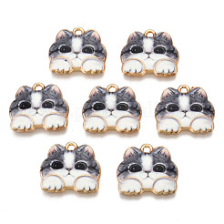 Подвески из сплава с принтом в стойку ENAM-N055-177J