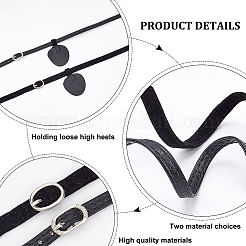 Ahademaker 4 комплект 2 стильных шнурков из искусственной кожи на высоком каблуке&nbsp;AJEW-GA0004-24