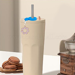 8шт 4-х цветные силиконовые соломенные подвески FIND-GO0003-51