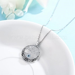 Готический сплав горный хрусталь древо жизни кулон ожерелья для женщин PW-WG4F1F7-01